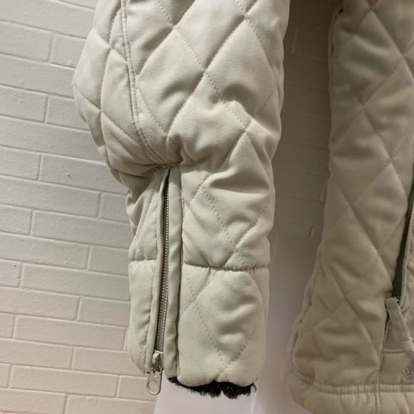 Small Columbia Quilted Zip Up Tan Winter Snow Coat - Picture 4 of 8